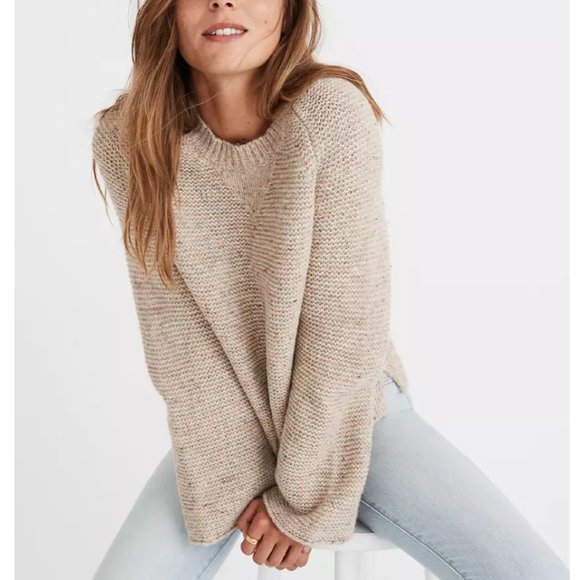 Madewell Sweaters - Madewell Flecked Wide-Sleeve Pullover Sweater XS